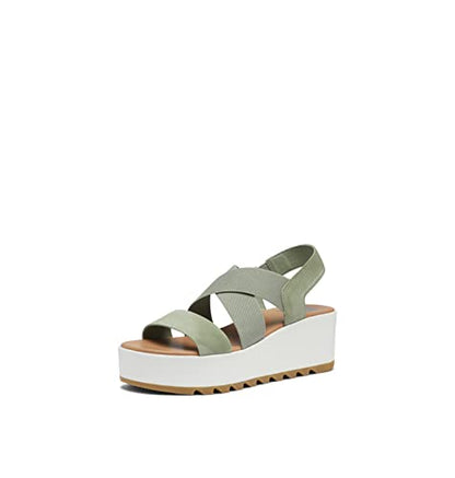 Sorel Women's Cameron‚Ñ¢ Flatform Slingback - Safari, Sea Salt - Size 10.5
