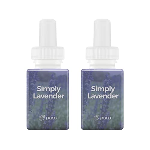 Pura - Fragrance for Smart Home Air Diffusers - Room Freshener - Aromatherapy Scents for Bedrooms & Living Rooms - Odor Eliminator - 2 Pack - Simply Lavender