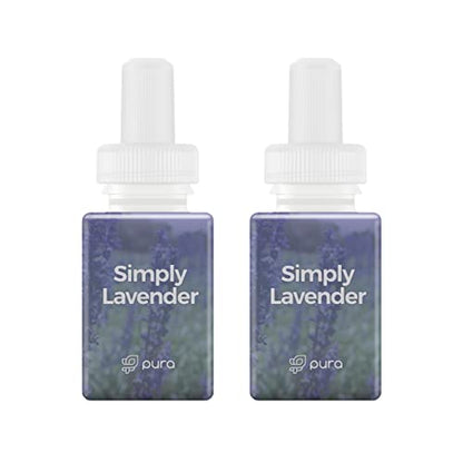 Pura - Fragrance for Smart Home Air Diffusers - Room Freshener - Aromatherapy Scents for Bedrooms & Living Rooms - Odor Eliminator - 2 Pack - Simply Lavender
