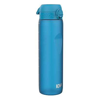 Ion8 Sport/Bike Water Bottle - Leakproof and BPA-free Water Bottle - Fits in Lunch Boxes, Handbags, Car Cup Holders, Backpacks, 34 oz/1000 ml (Pack of 1) - OneTouch 2.0 - Blue 2.0