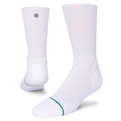 Stance Run Light Crew Socks (Medium, White)