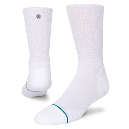 Stance Run Light Crew Socks (Medium, White)