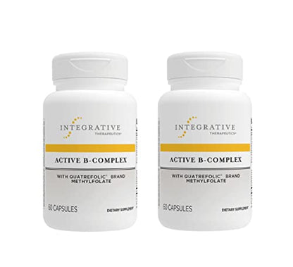 Integrative Therapeutics - Active B-Complex - Cellular Energy Production*- with 8 B-Vitamins, Vitamin B12, Folate, Choline - 60 Capsules, 2 Pack