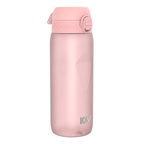 Ion8 Sport/Bike Water Bottle - Leakproof and BPA-free Water Bottle - Fits in Lunch Boxes, Handbags, Cup Holders, Backpacks and Bike Holders, 25 oz/750 ml (Pack of 1) - OneTouch 2.0 - Rose Quartz 2.0