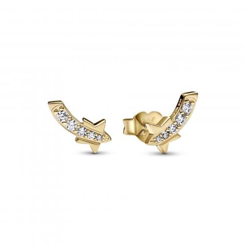 Pandora Shooting Star Pav√© Stud Earrings 262375C01, With Gift Box