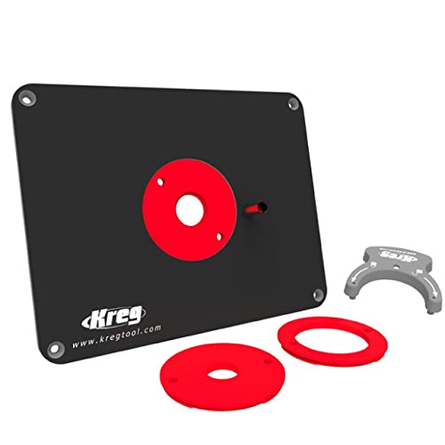 Kreg PRS4034 Precision Router Table Insert Plate w/Level-Loc Rings - Compatible with Triton