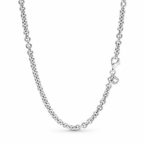 PANDORA Jewelry Thick Cable Chain Necklace for Women - Sterling Silver - 17.7", With Gift Box