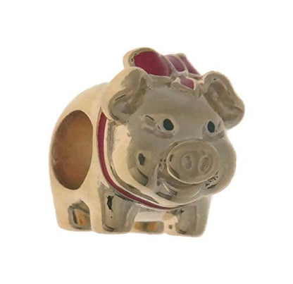 PANDORA Piggy Bank Charm 18k Gold Plated Shine Collection - 767815ENMX, With Gift Box