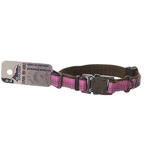 Coastal - K-9 Explorer - Reflective Adjustable Dog Collar, Rosebud, 5/8" x 08"-12"
