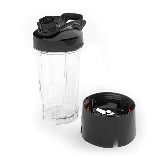 Blendtec GO (30 oz) Bottle, Reusable Single Serve Blender Cup, Includes Travel Lid, BPA-Free Jar, Clear