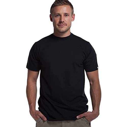 Cariloha Men's Crew Tee - Organic Bamboo T-Shirt - Cooling, Soft, Stylish, Durable, and Eco-Friendly - Large - Black