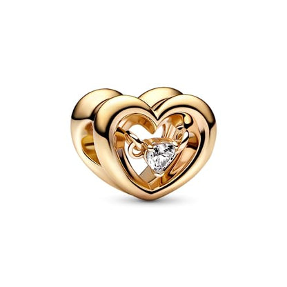 Pandora Radiant Heart & Floating Stone Charm,with Gift Box