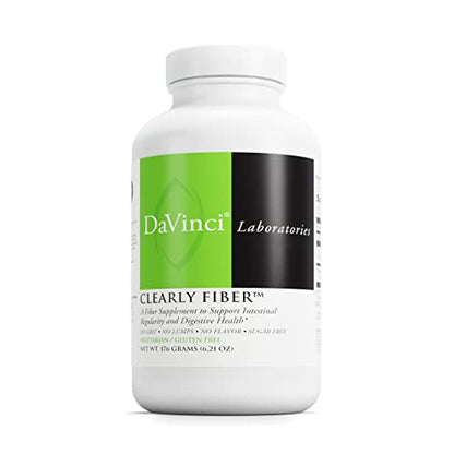 DaVinci Labs Clearly Fiber - Supplement to Support Intestinal Regularity, Normal Bowel Function, and Triglyceride Levels Within Normal Ranges* - Vegetarian - Gluten-Free - 30 Servings