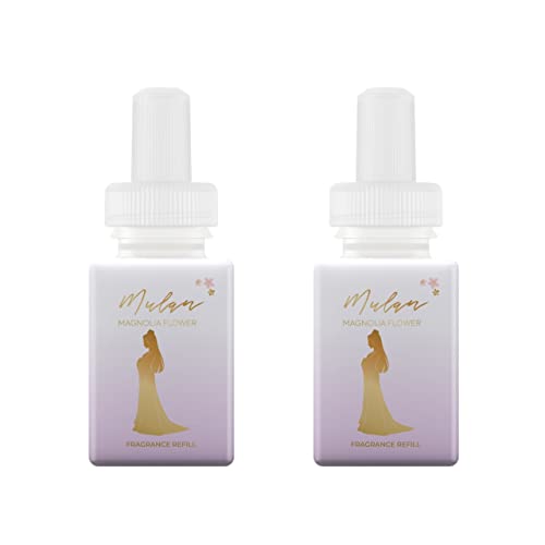 Pura and Disney - Home Fragrance Scent for Air Diffusers - Room Freshener - Aromatherapy Scents for Bedrooms & Living Rooms - Scents for Smart Home Diffusers - 2 Pack - Mulan Magnolia Flower
