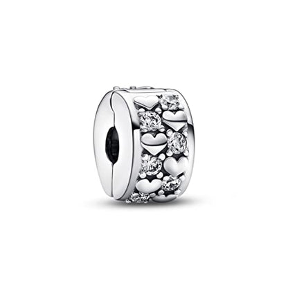 PANDORA Infinite Hearts Sparkling Clip Charm, With Gift Box