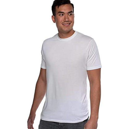 Cariloha Men's Crew Tee - Organic Bamboo T-Shirt - Cooling, Soft, Stylish, Durable, and Eco-Friendly - XXLarge - White