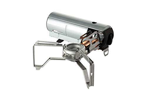 Snow Peak - Home & Camp Burner GS-600BK-US - Designed in Japan, Lightweight and Compact for Camping, Stable Base for Cooking - Silver