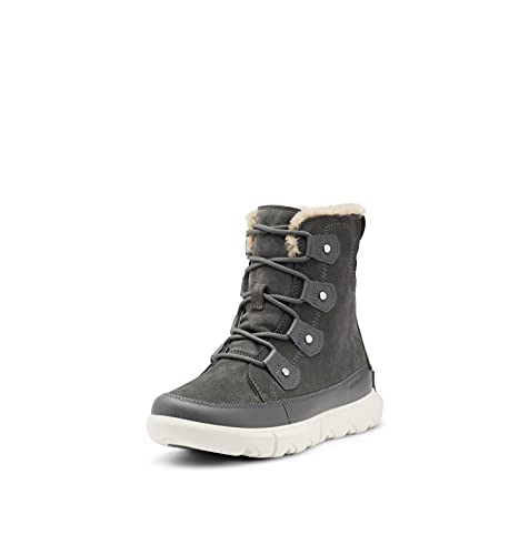 SOREL Women's Explorer II Joan Faux Fur Waterproof Boot - Grill, Fawn - Size 5.5