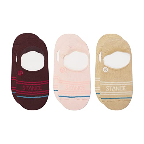 Stance Basic 3 Pack No Show Socks (Medium, Burgundy)