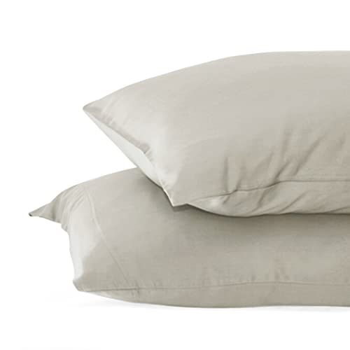 Cariloha Resort Bamboo Pillowcase Set - Breathable Fabric, Moisture-Wicking and Irresistibly Soft - Standard - Harbor Gray - Set of 2