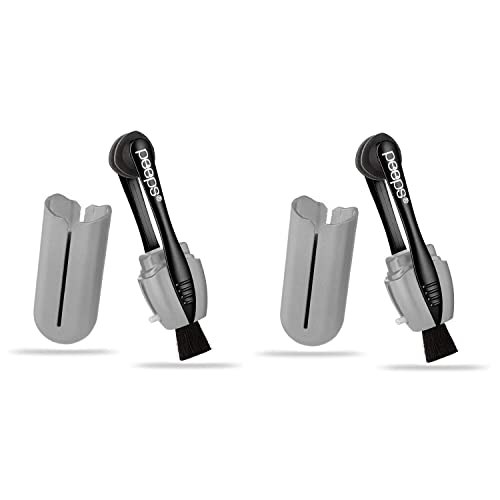 CarbonKlean Peeps Eyeglass Lens Cleaner - Efficient and Durable Carbon Microfiber Technology - Exclusively Used by NASA - 500 Uses (Silver, 2 Pack)