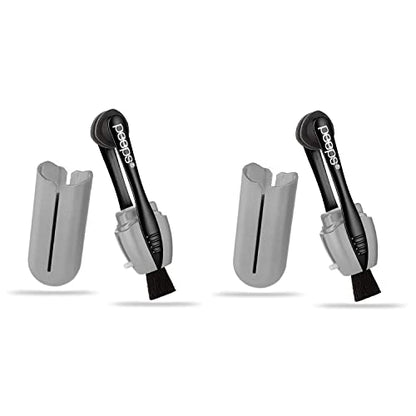CarbonKlean Peeps Eyeglass Lens Cleaner - Efficient and Durable Carbon Microfiber Technology - Exclusively Used by NASA - 500 Uses (Silver, 2 Pack)
