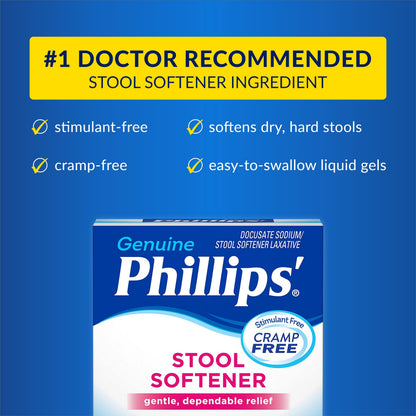 Phillips' Stool Softener Liquid Gels 30 Liquid Gels (Pack of 5)