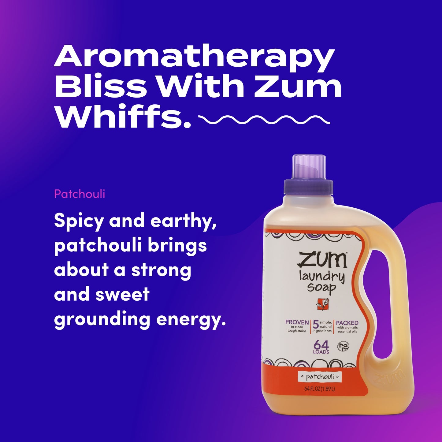 Zum Clean Laundry Soap - Patchouli - 64 fl oz (2 Pack)