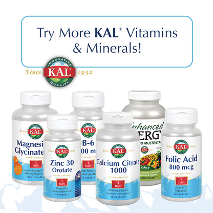 KAL Vitamin D-3 1000 IU | Natural Lemon Flavor ActivMelt Micro Tablets | Healthy Immune Function & Bone Support | 100ct