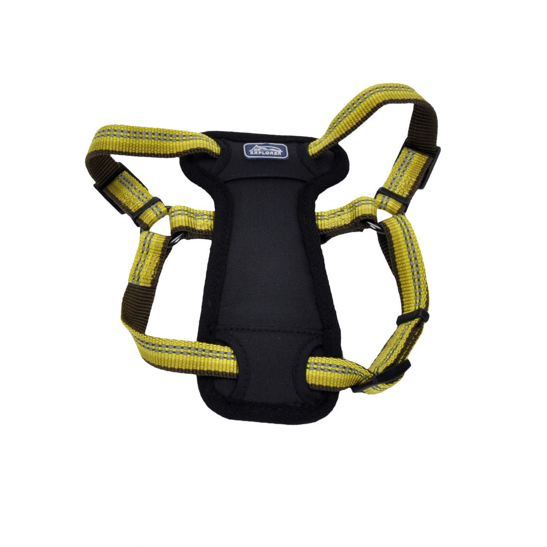 Coastal Pet K9 Explorer Reflective Adjustable Padded Dog Harness - Plush Chest Pad for Comfort - No-Pull Dog Harness for Small and Large Dogs - Goldenrod - 5/8" x 12"-18"