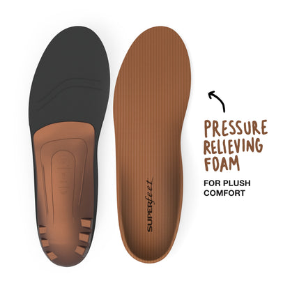 Superfeet COPPER - Cushioning Memory Foam Arch Support Insole - 2.5-5 Men / 4.5-6 Women