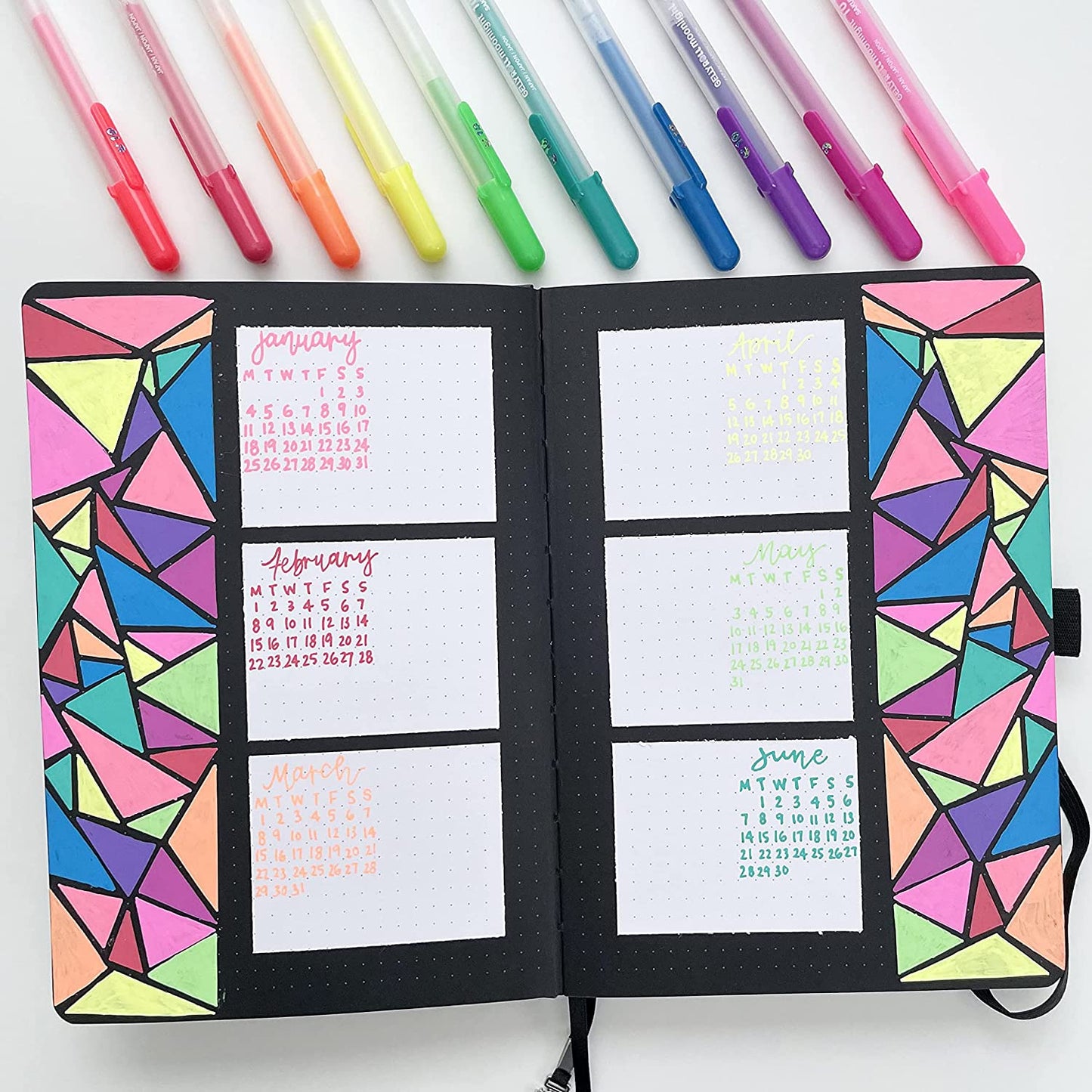 Sakura Gelly Roll Moonlight Pen Set, 1 mm Bold Tip, Assorted Colors, Pack of 10