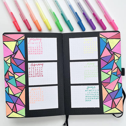 Sakura Gelly Roll Moonlight Pen Set, 1 mm Bold Tip, Assorted Colors, Pack of 10