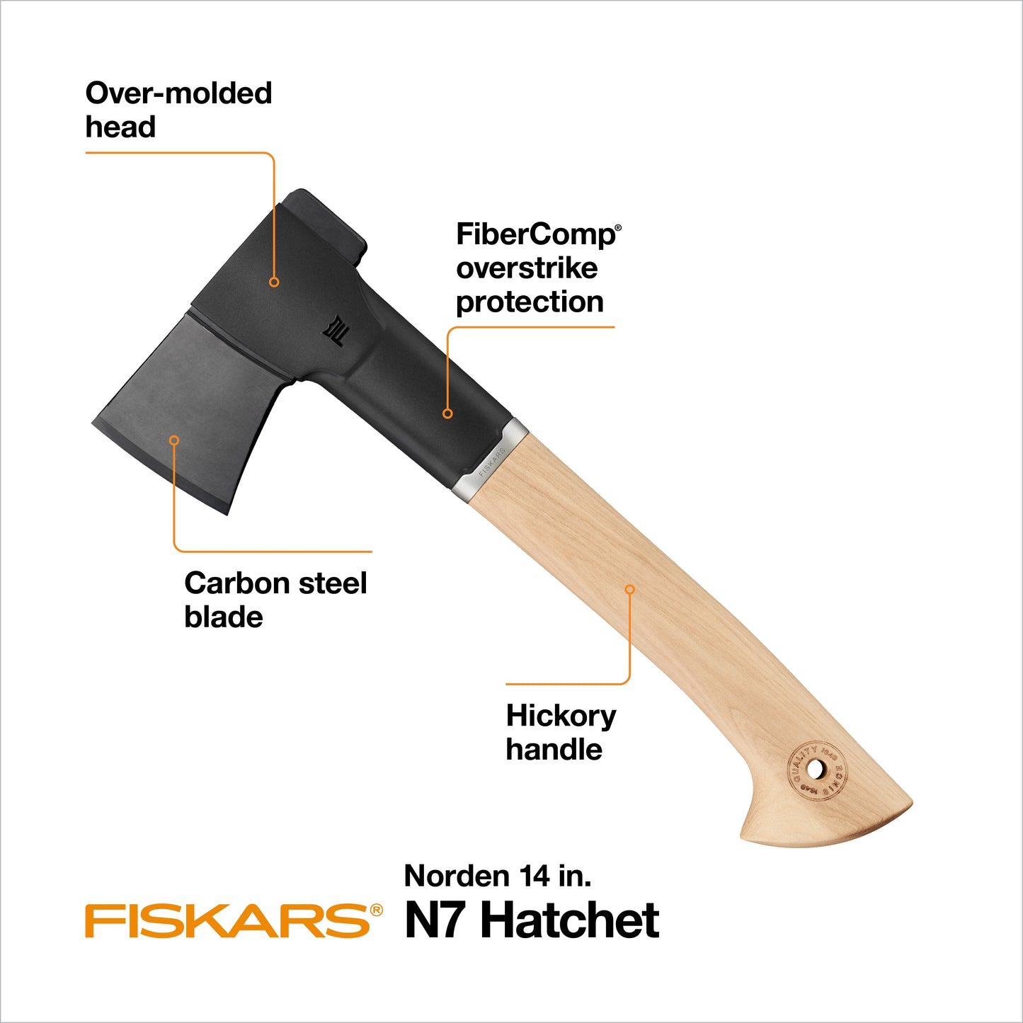 Fiskars Norden N7 Hatchet with Recycled Leather Sheath (14 in.)