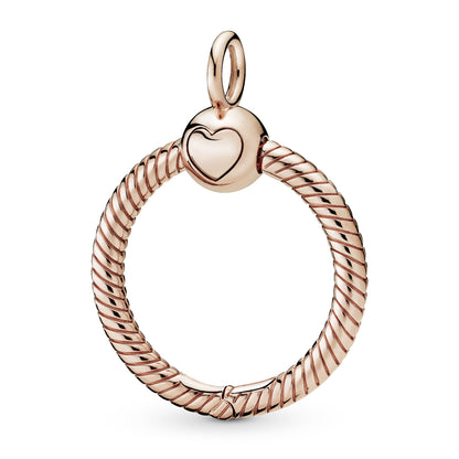 PANDORA Jewelry Small O Rose Pendant for Necklace, With Gift Box
