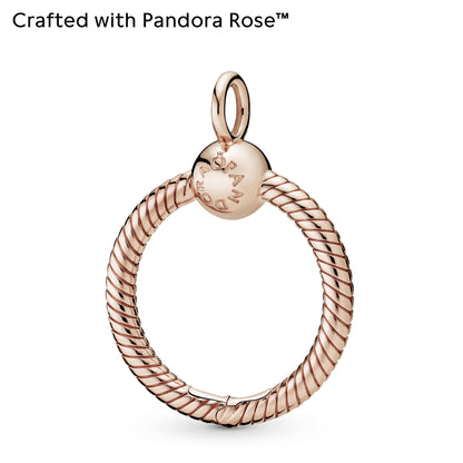 PANDORA Jewelry Small O Rose Pendant for Necklace, With Gift Box
