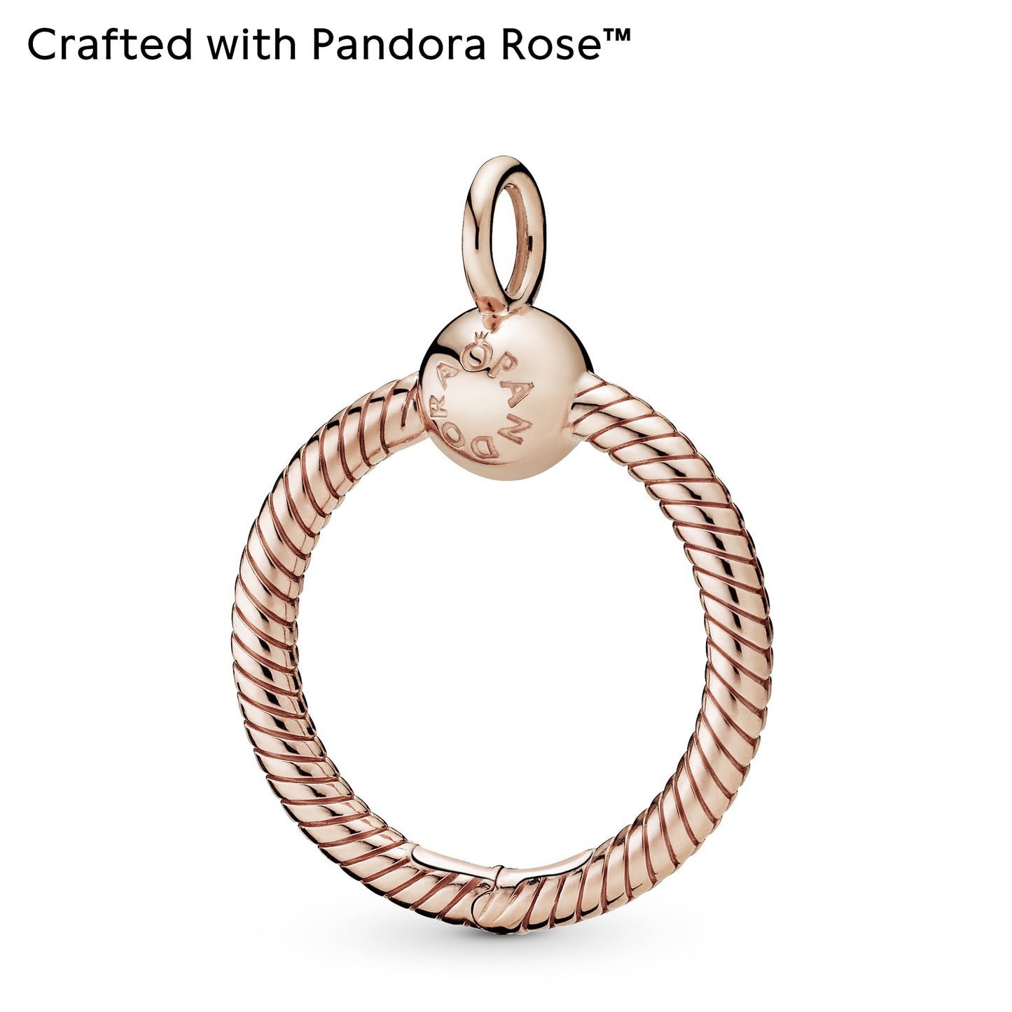 PANDORA Jewelry Small O Rose Pendant for Necklace, With Gift Box