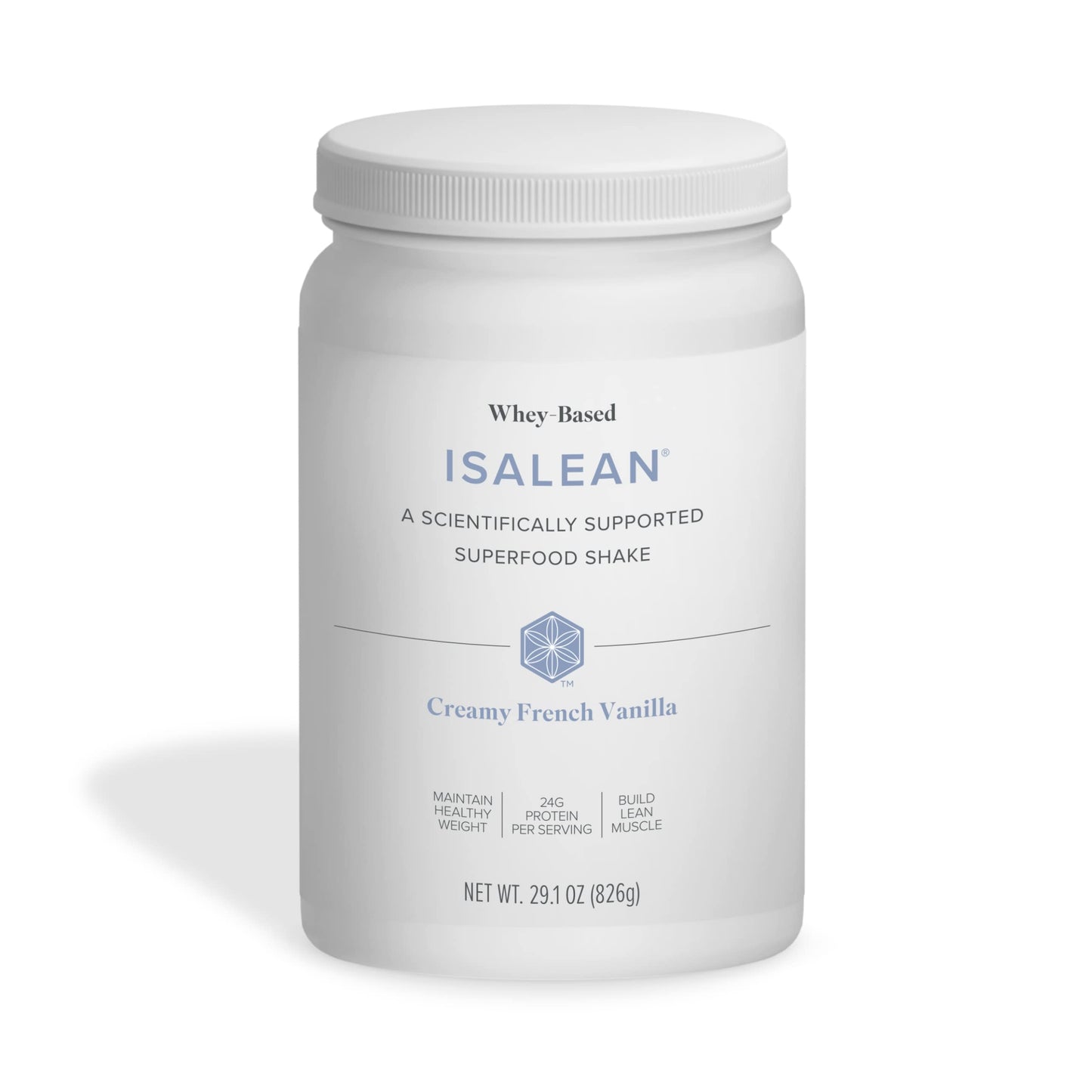 Isagenix IsaLean Shake - Complete Superfood Meal Replacement Drink Mix for Maintaining Healthy Weight and Lean Muscle Growth - 826 Grams - 14 Meal Canister (Creamy French Vanilla Flavor)