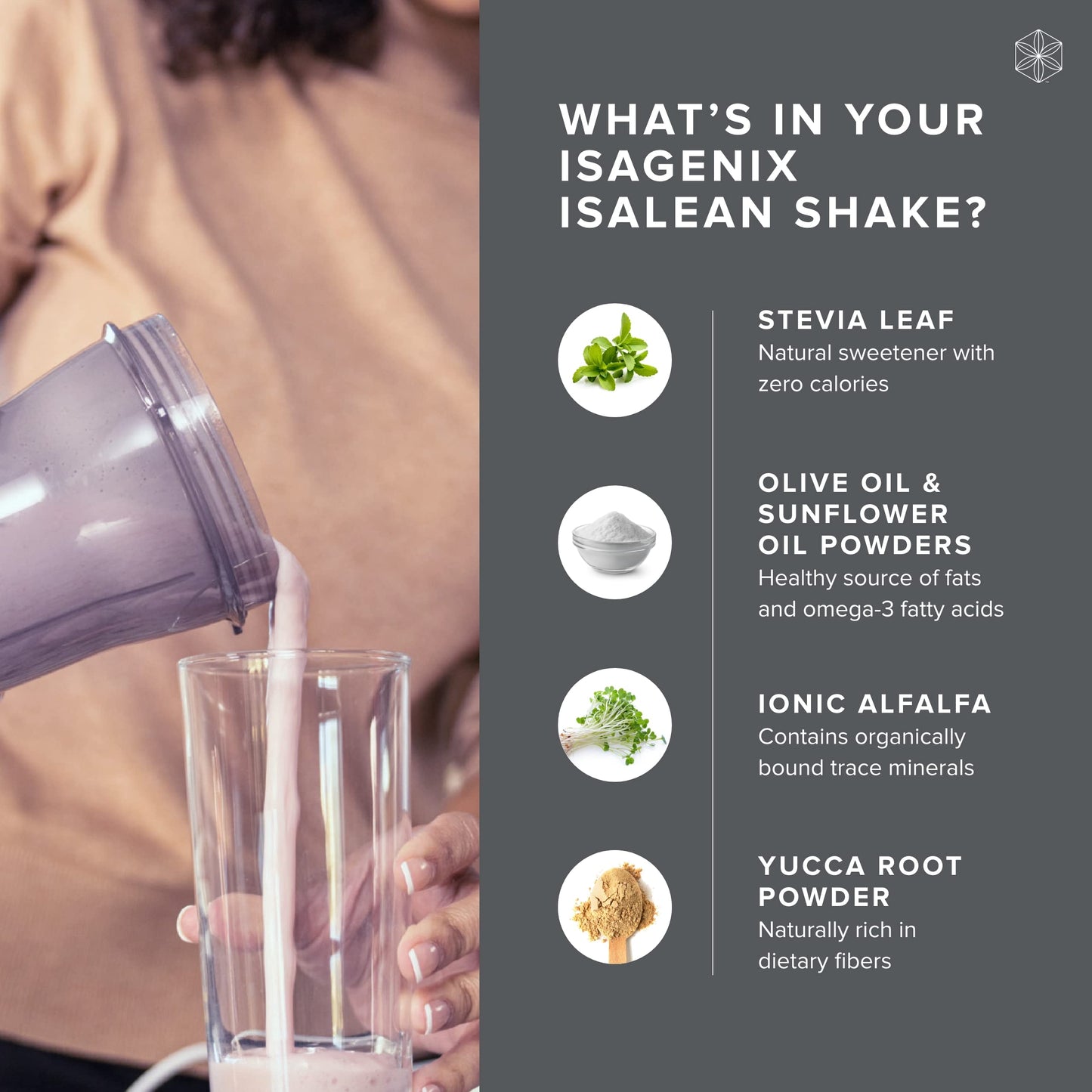 Isagenix IsaLean Shake - Complete Superfood Meal Replacement Drink Mix for Maintaining Healthy Weight and Lean Muscle Growth - 826 Grams - 14 Meal Canister (Creamy French Vanilla Flavor)