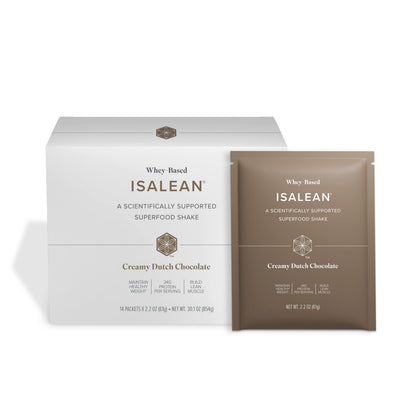 Isagenix IsaLean Shake - Complete Superfood Meal Replacement Drink Mix for Maintaining Healthy Weight and Lean Muscle Growth - 854 Grams - 14 Meal Packets (Creamy Dutch Chocolate Flavor)