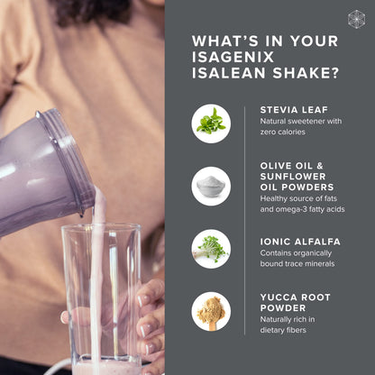 Isagenix IsaLean Shake - Complete Superfood Meal Replacement Drink Mix for Maintaining Healthy Weight and Lean Muscle Growth - 826 Grams - 14 Meal Packets (Creamy French Vanilla Flavor)