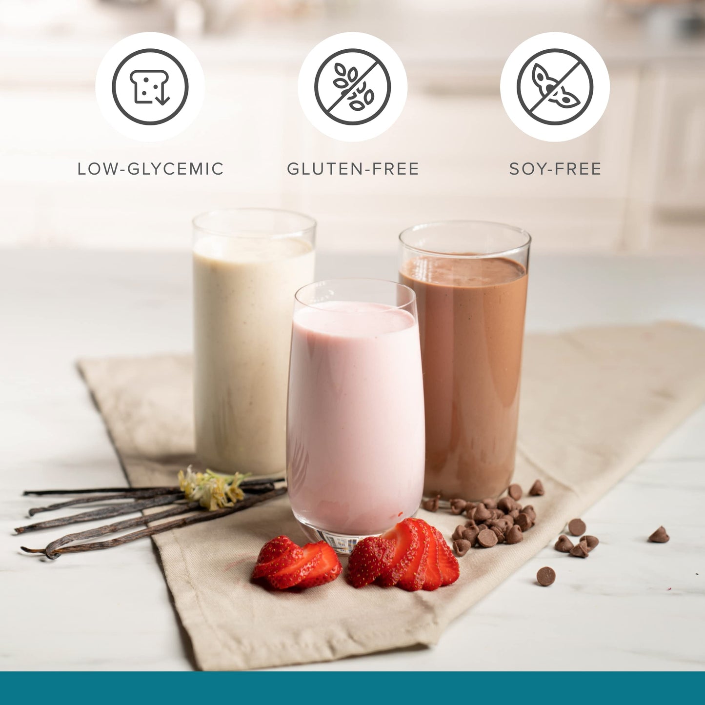 Isagenix IsaLean Shake - Complete Superfood Meal Replacement Drink Mix for Maintaining Healthy Weight and Lean Muscle Growth - 826 Grams - 14 Meal Packets (Strawberry Cream Flavor)
