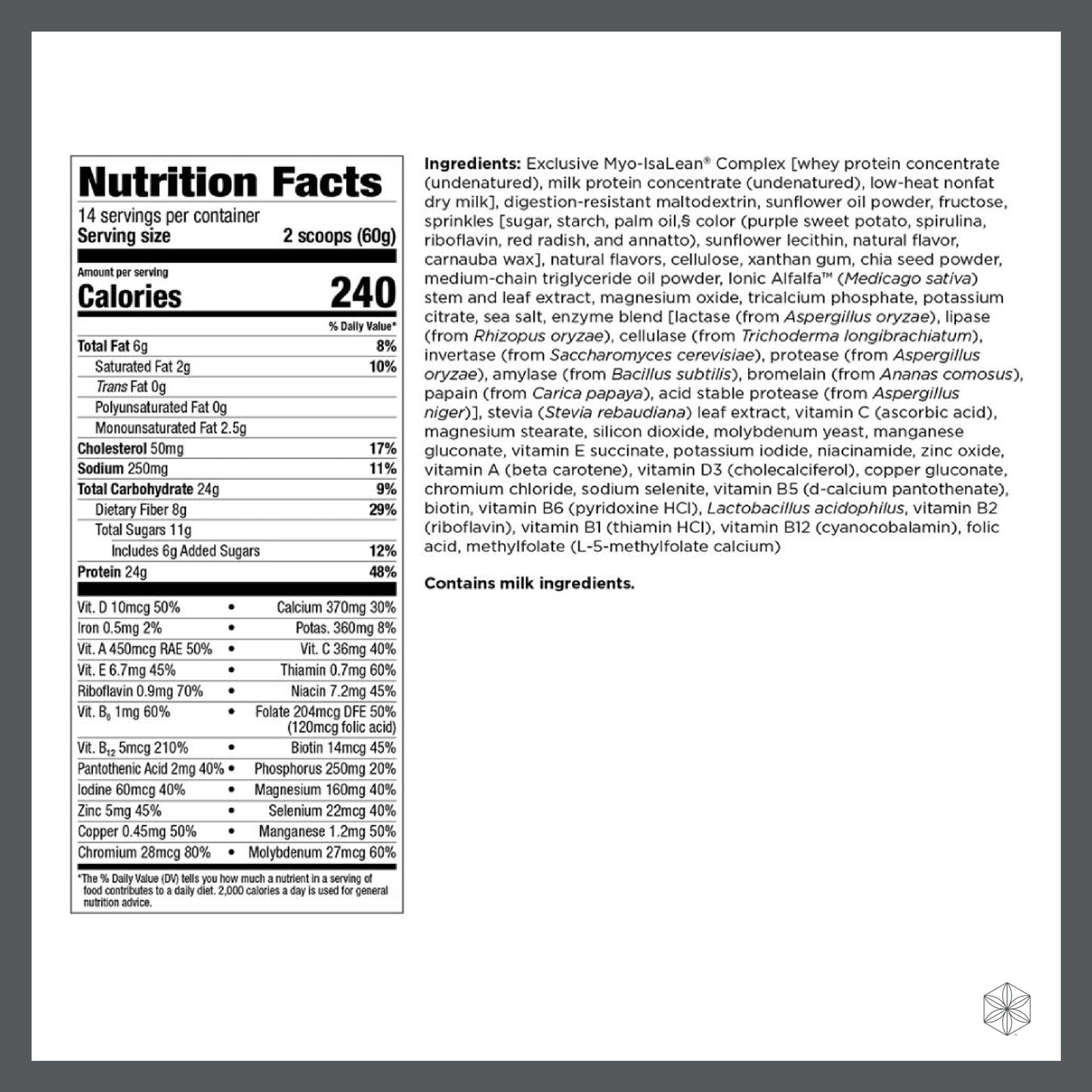 Isagenix IsaLean Shake Canister 840 Grams (Birthday Cake)