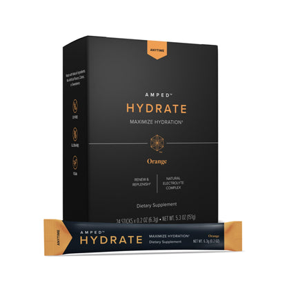 Isagenix Amped Hydrate Sticks, 24 Packets of Drink Mix (Orange)