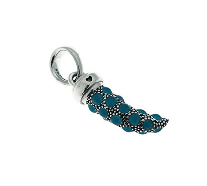 PANDORA Turquoise Italian Horn Necklace Pendant, With Gift Box