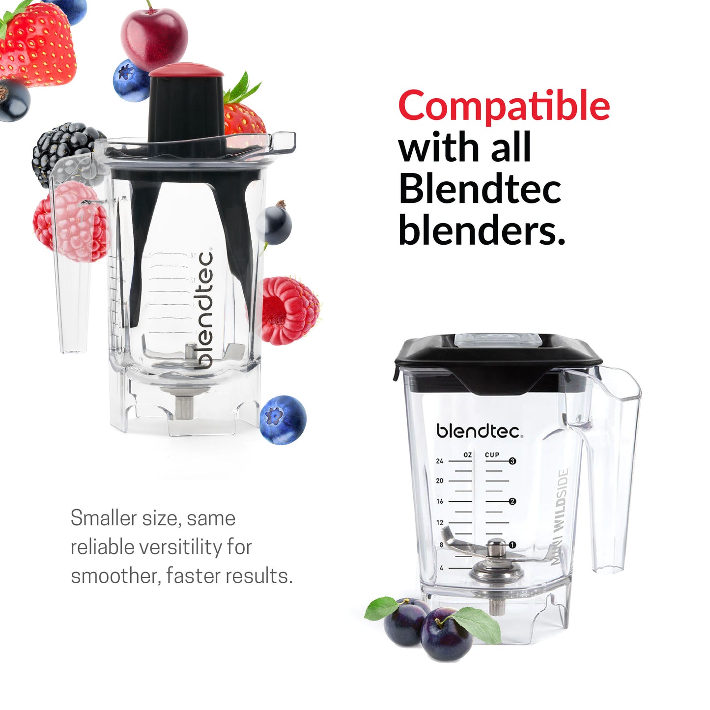 Mini wildside+ Jar & lid 24oz/70ml , Twister & Spectacula 160z/500ml