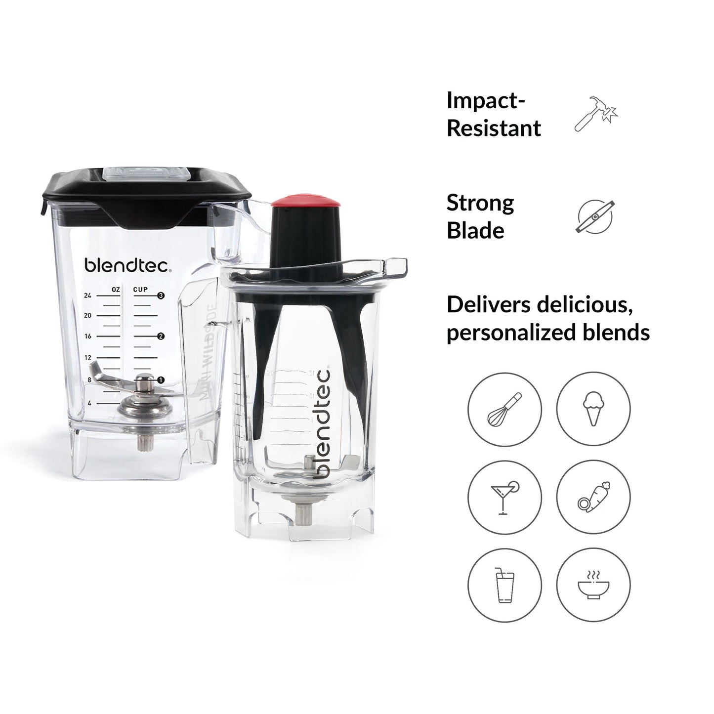 Mini wildside+ Jar & lid 24oz/70ml , Twister & Spectacula 160z/500ml