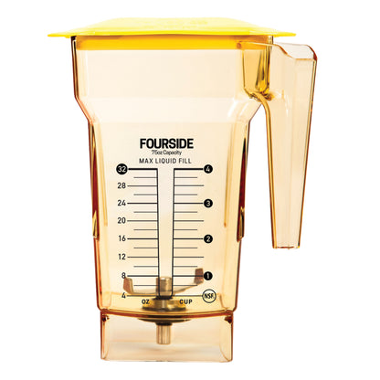 Blendtec FourSide Jar (75 oz), Blender Jar, Commercial Grade, Hard Lid, BPA Free, Yellow