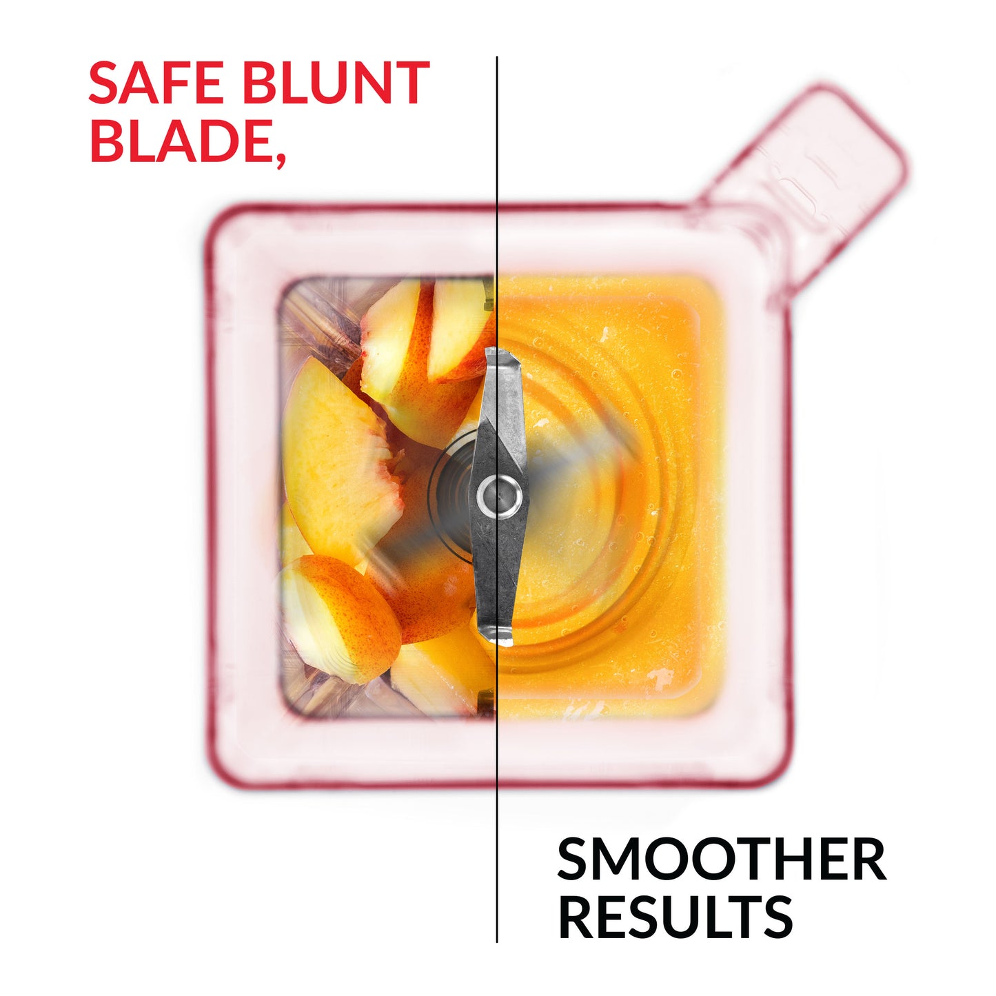Blendtec FourSide Jar (75 oz), Blender Jar, Commercial Grade, Hard Lid, BPA-Free, Red