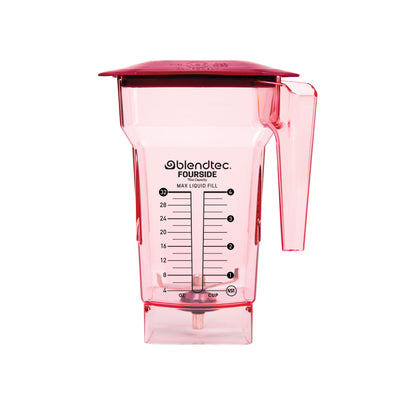 Blendtec FourSide Jar (75 oz), Blender Jar, Commercial Grade, Hard Lid, BPA-Free, Red